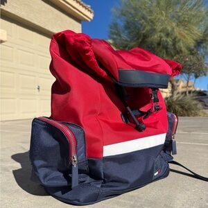 Tommy Hilfiger Red and Navy Backpack
